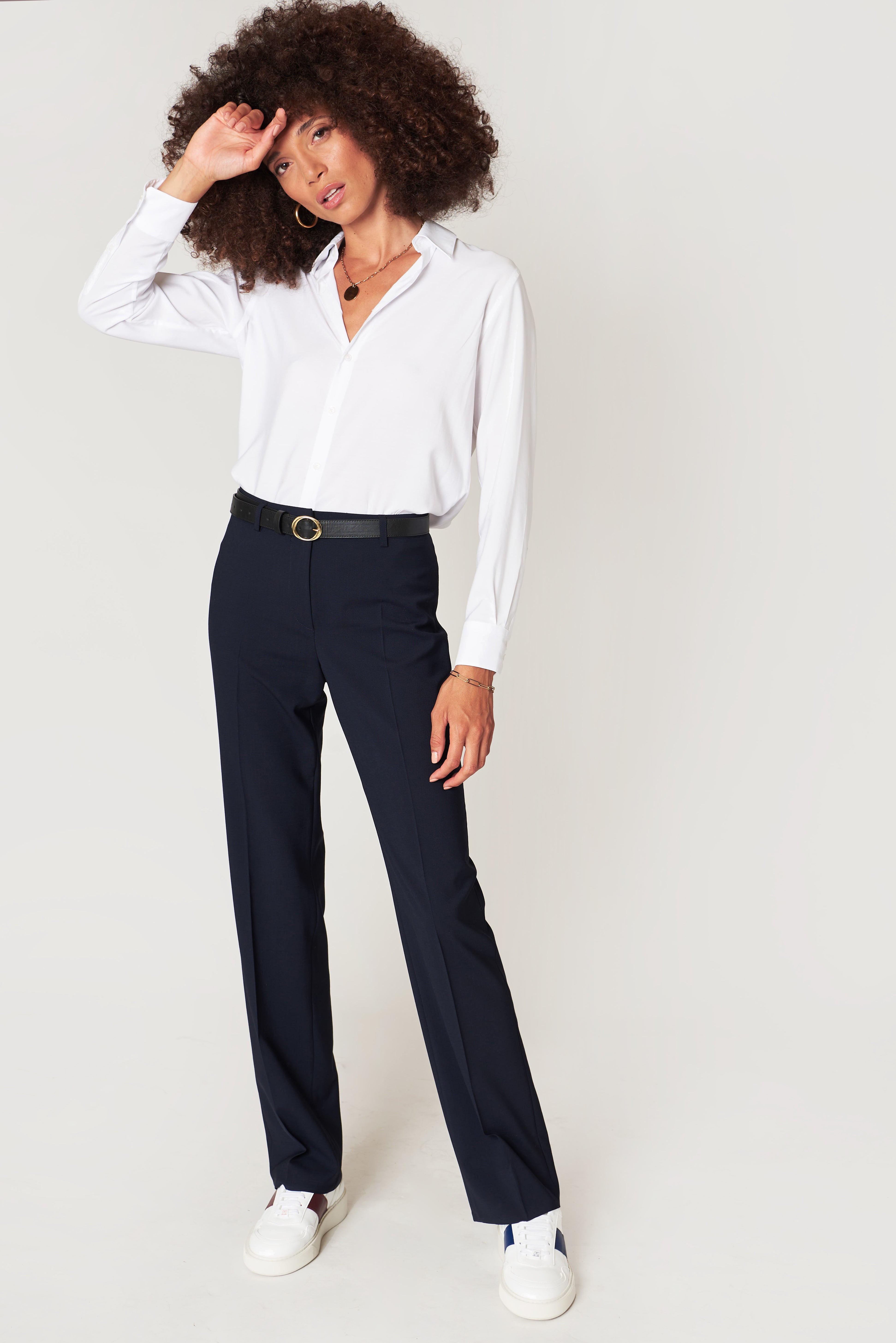 Berlin straight pants - Midnight Blue