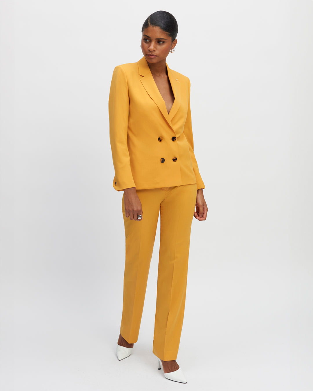 Jacket-yellow-cut-right-crossed-double-buttoned-collar-wholly-lined-17H10-knit-jacket-for-women-paris-