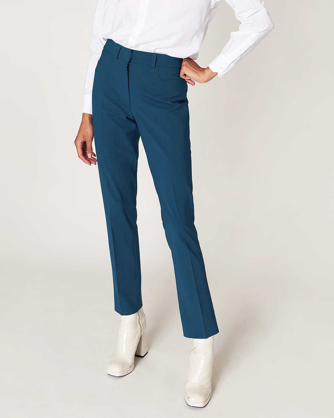 New-York Cigarette Pants - Peacock