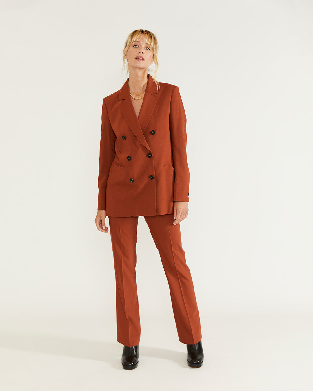 Moscow double-breasted jacket - Auburn