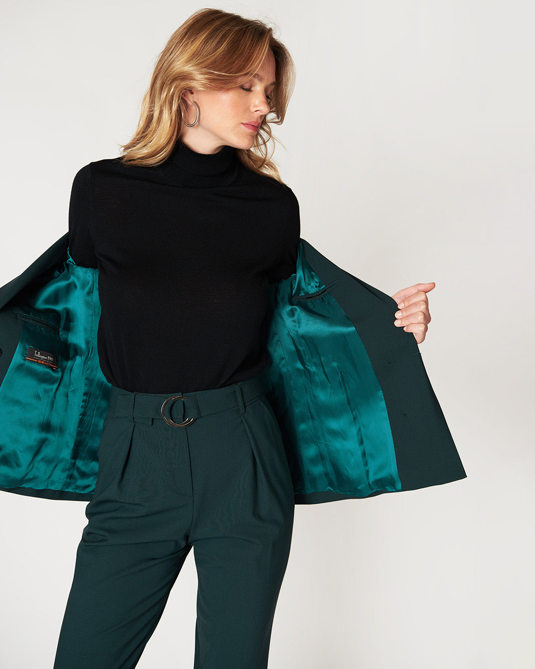 Boston double-breasted jacket - Bottle Green