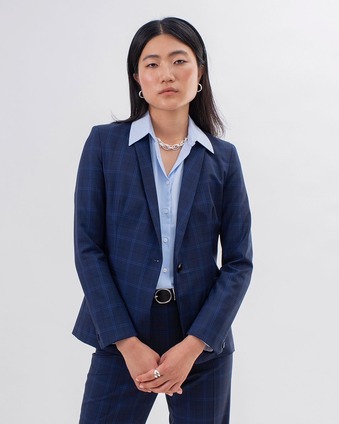Paris blazer jacket - Tartan Blue