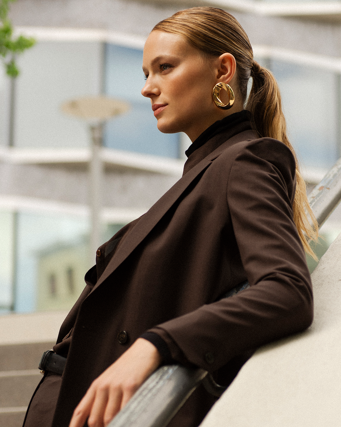 Boston double-breasted jacket - Brown