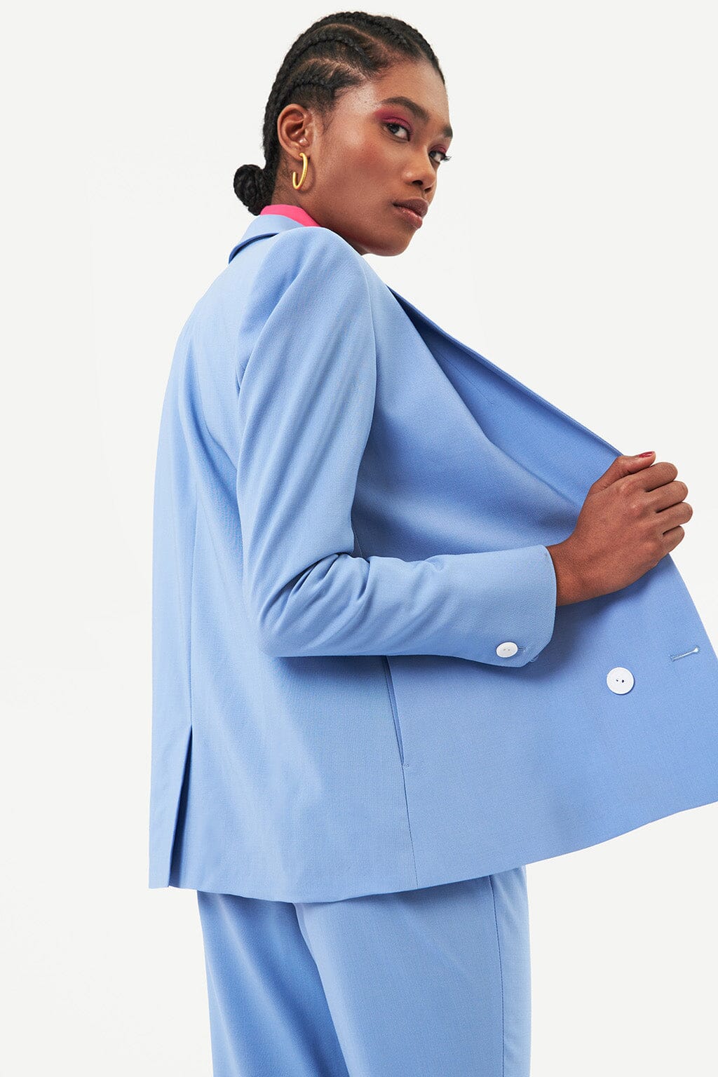 Boston double-breasted jacket - Sky Blue