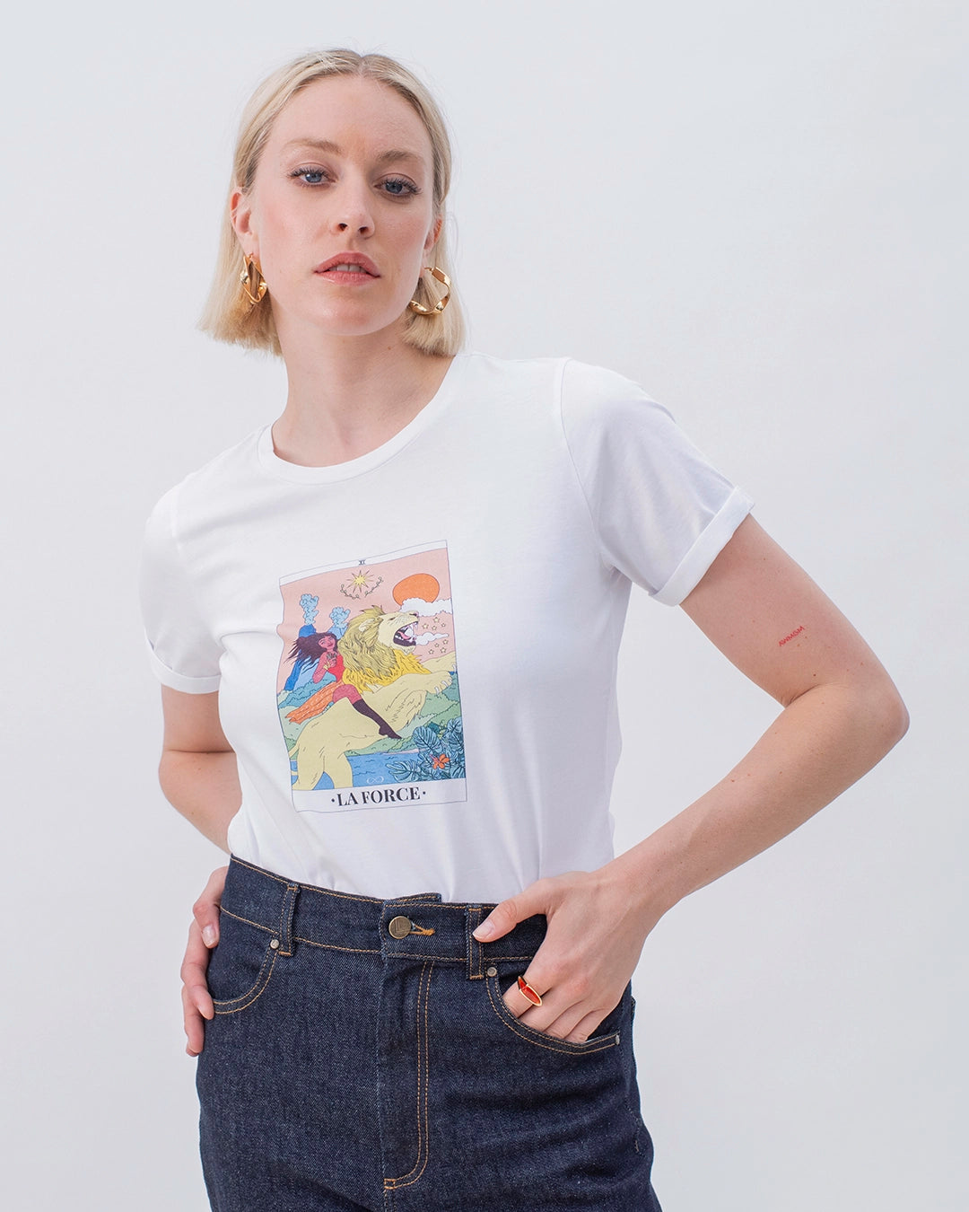 17h10_tshirt_tailleurfemme_tarot_force_marseille_cotonbiologique_gots_colore_confortable_matierenaturelle_ethique_decontracte_dessinzoom