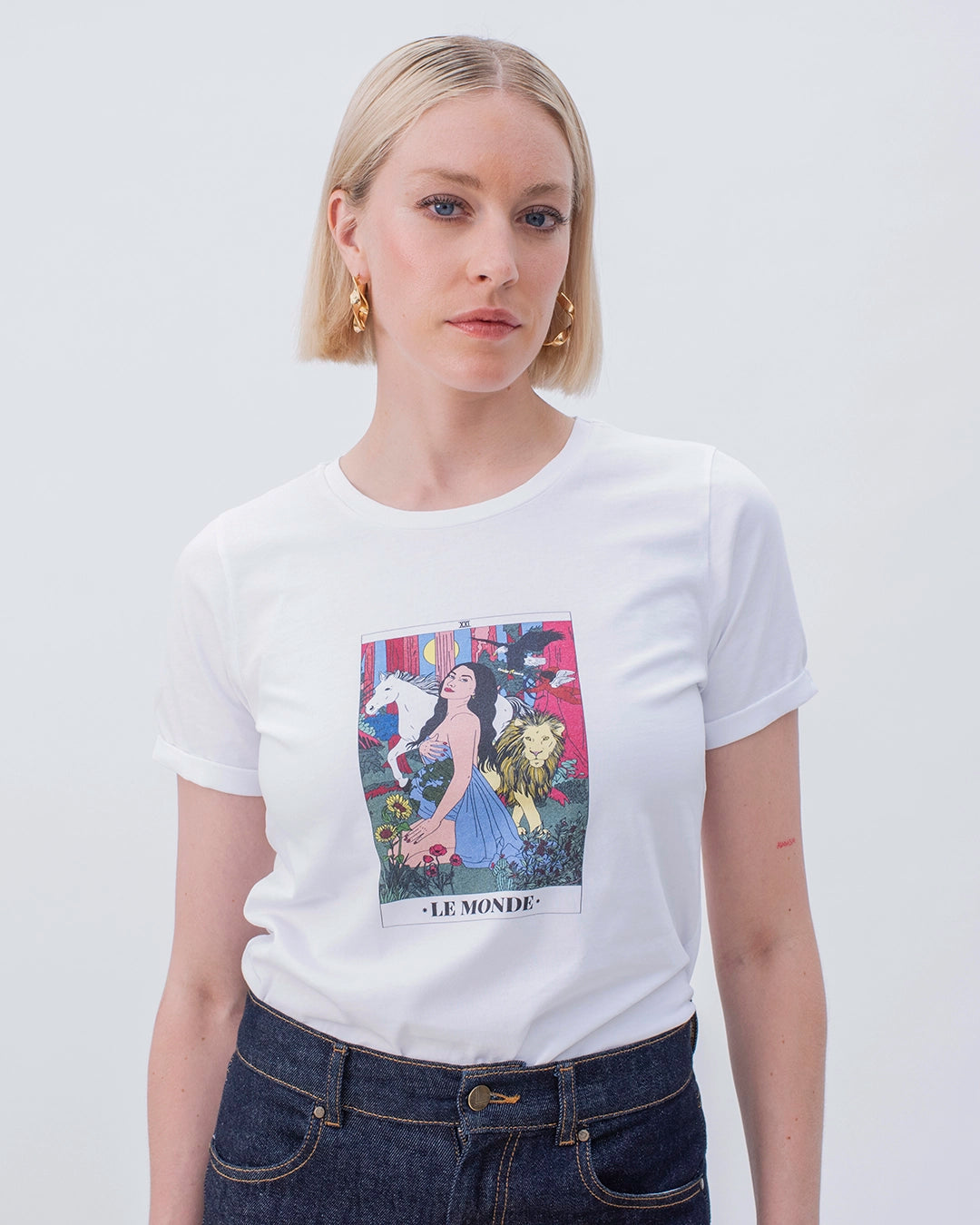 T-shirt illustré Tarot de Marseille - Le Monde 🌎