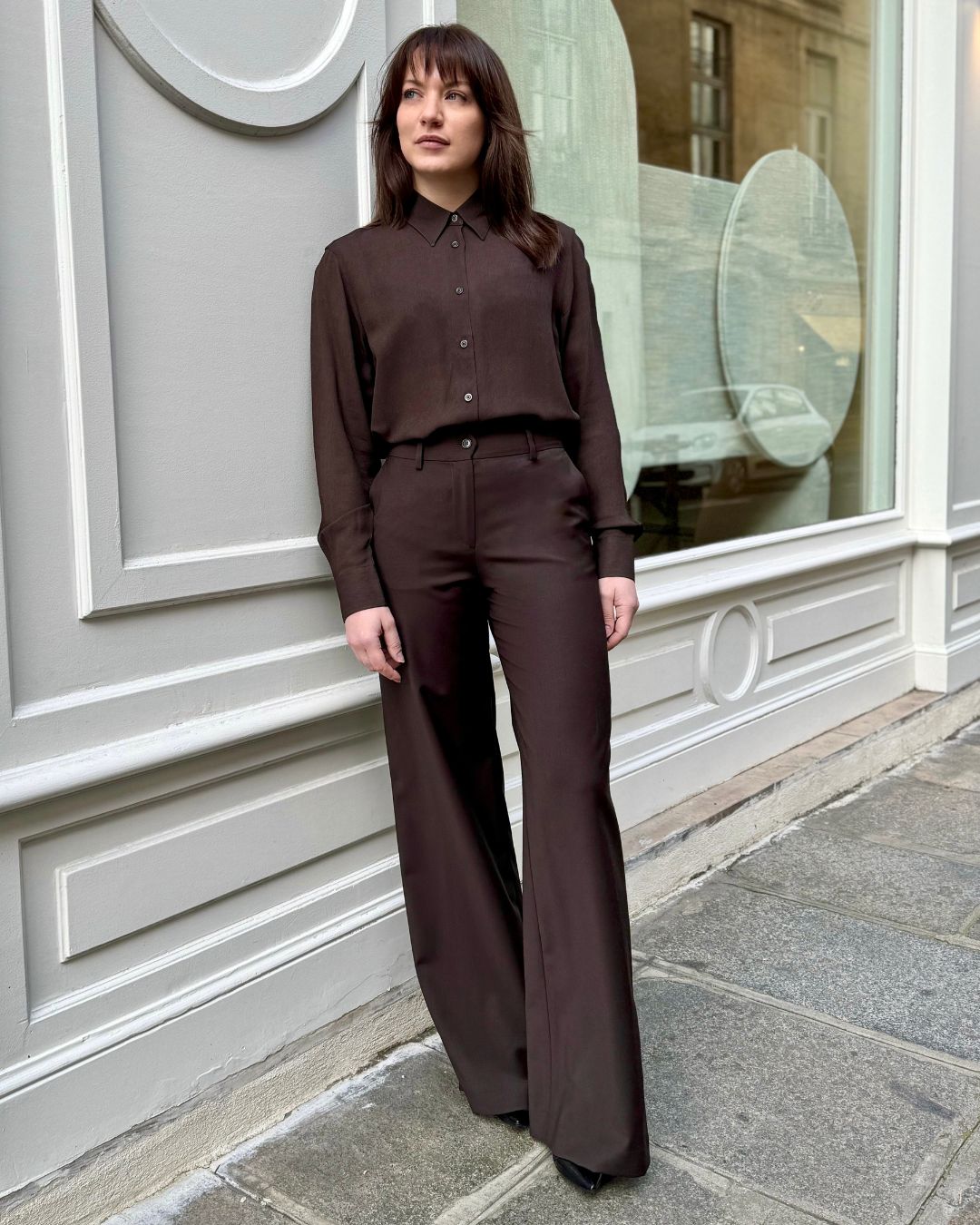 Pantalon tailleur Chicago - Marron