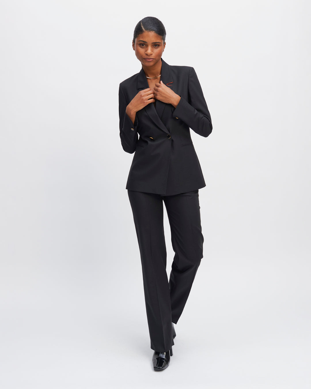 Berlin straight pants - Black super 120's