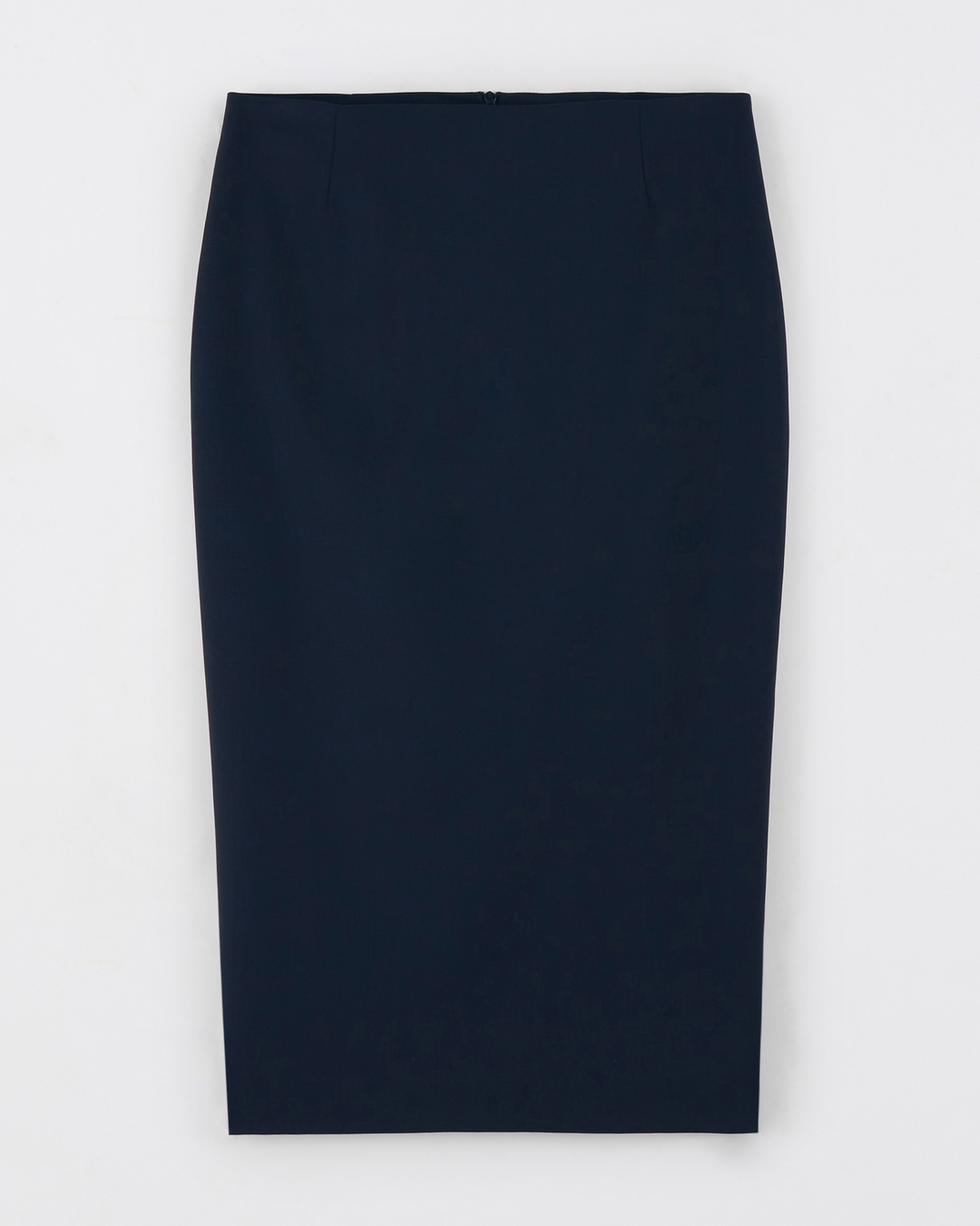 Jupe-crayon-bleue-marine-Taille-haute-Laine-Italie-Super-100_S-Souple-confortable-Fente-arriere-Souligne-joliment-hanches-Minimum-coutures-apparentes-Fermeture-zip-invisible-arriere-