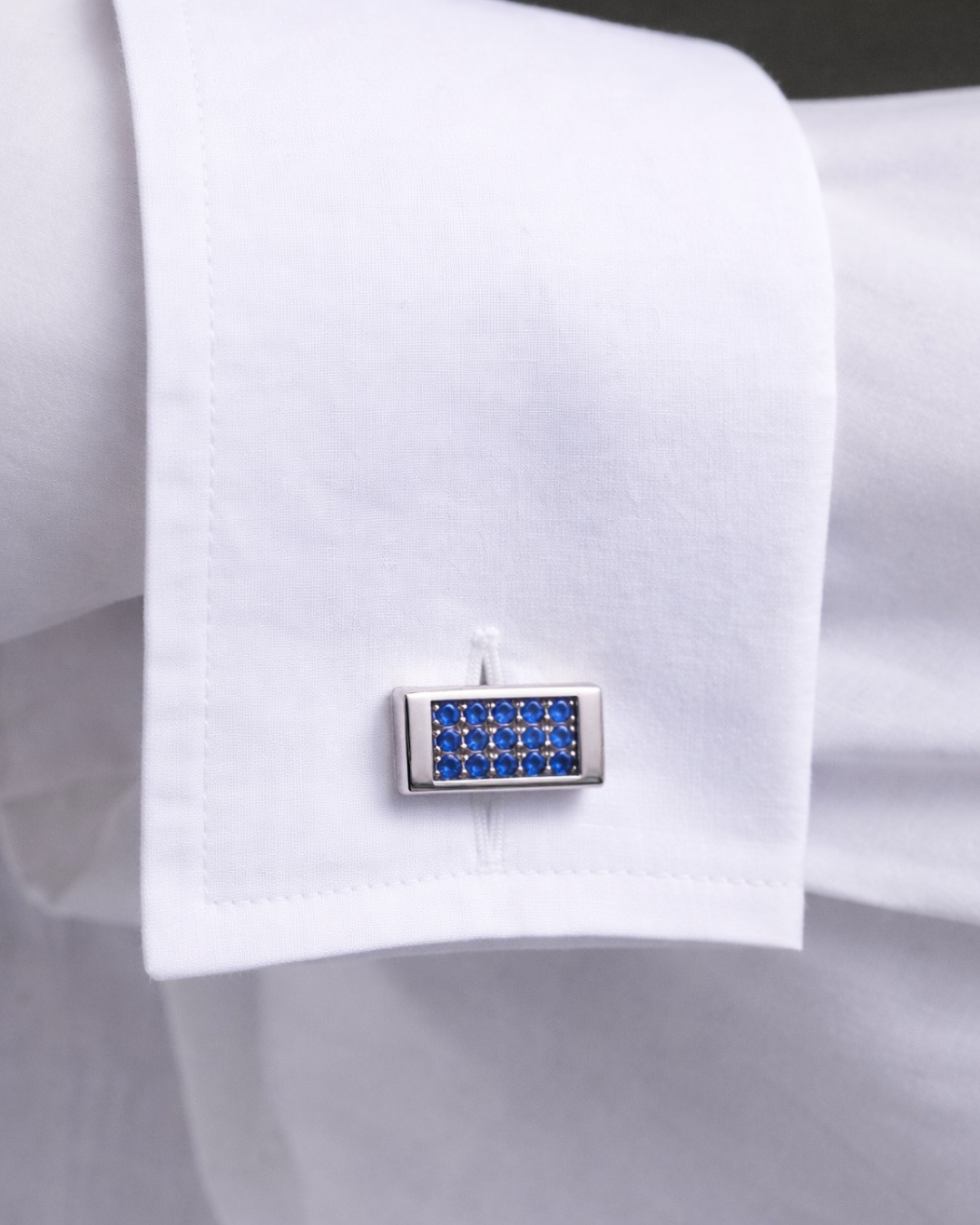 Bontons de manchettes - Bleus et argentés