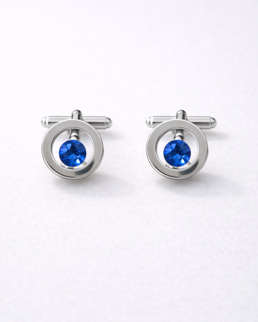 Bontons de manchettes - Marine et argentés