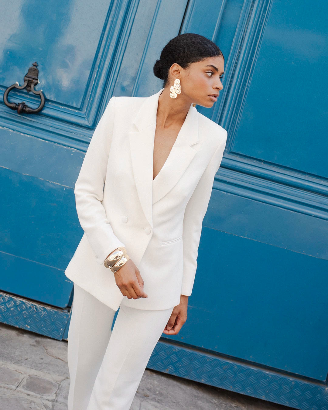 Veste ceinturée Olbia - Blanche