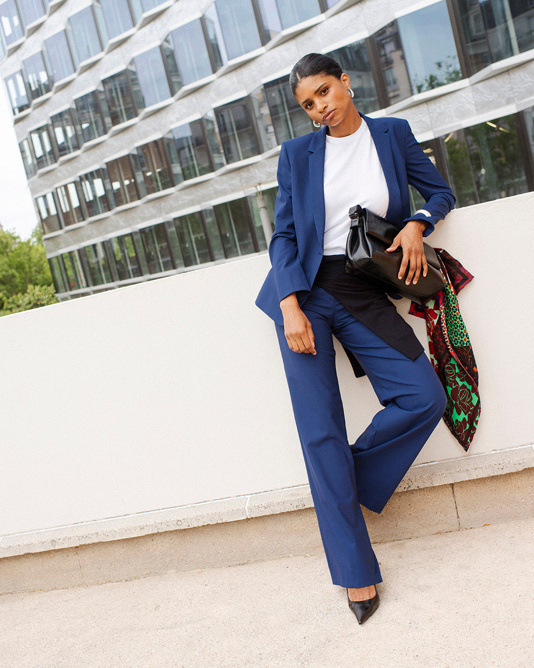 Pantalon large Chicago - Cobalt