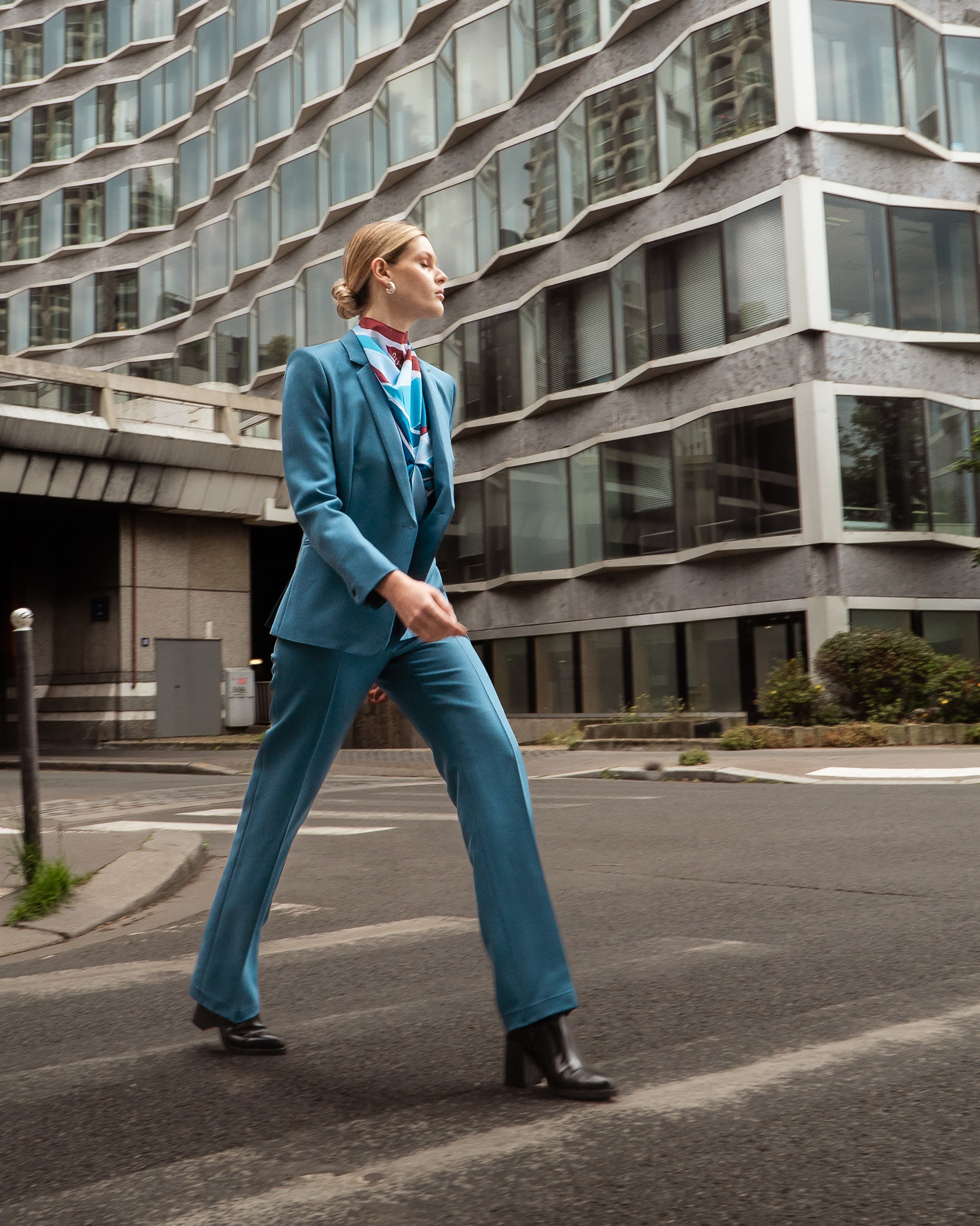 Pantalon droit Berlin - Bleu de Prusse