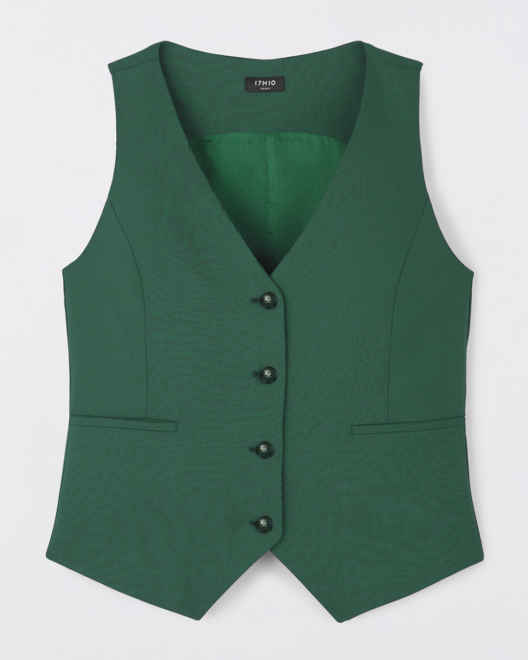 Gilet de tailleur trois pièces vert émeraude pour femme, idéal pour une cérémonie