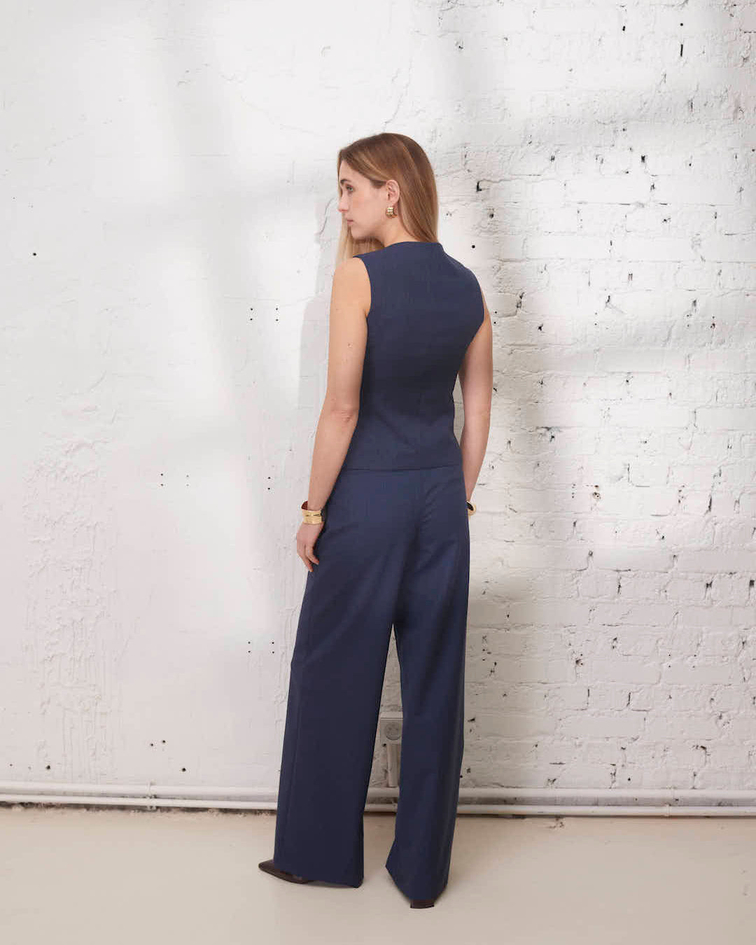 Pantalon large en denim pour femme, coupe parfaite et tombé élégant