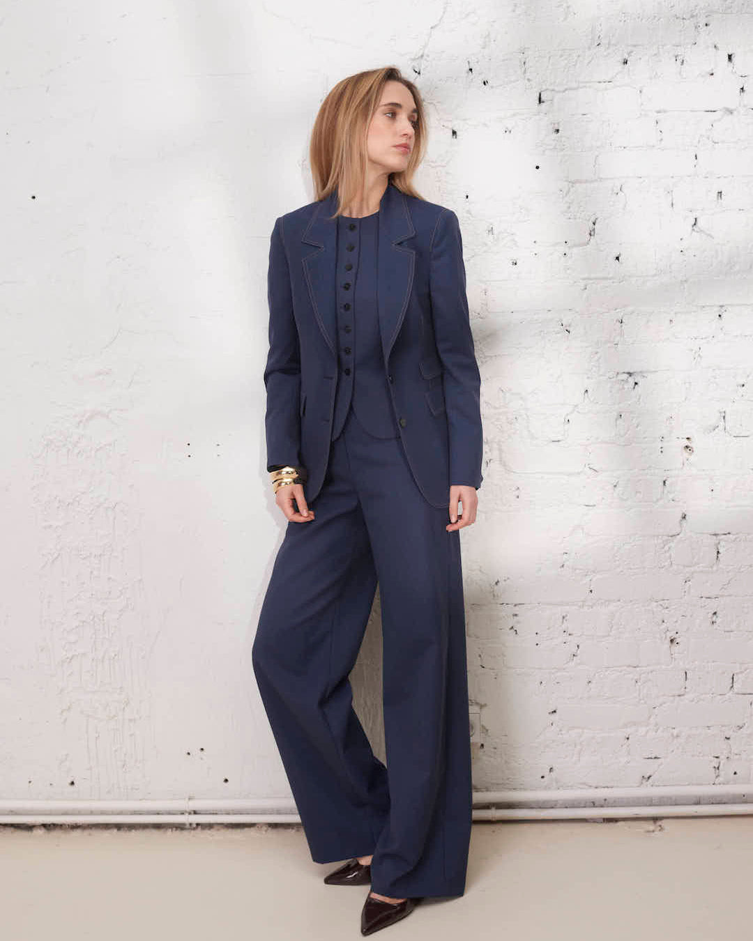 Pantalon large en denim pour femme, pièce élégante à porter au quotidien