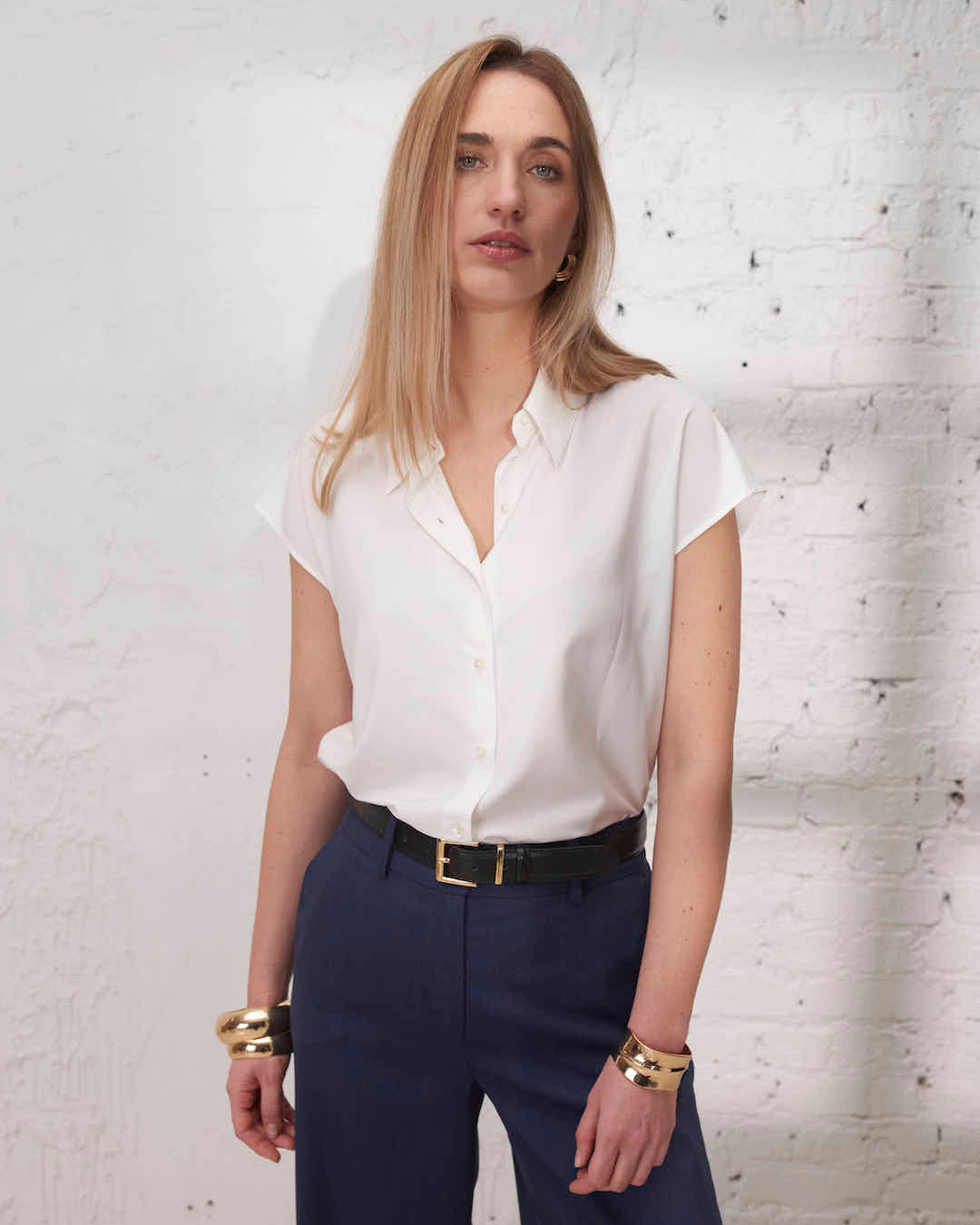 Pantalon large en jean pour femme, idéal pour un look ville chic