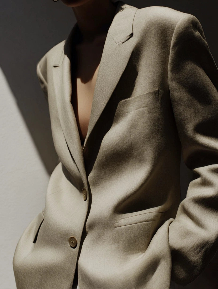Pantalon de tailleur sur mesure pour femme, réalisé dans notre atelier parisien