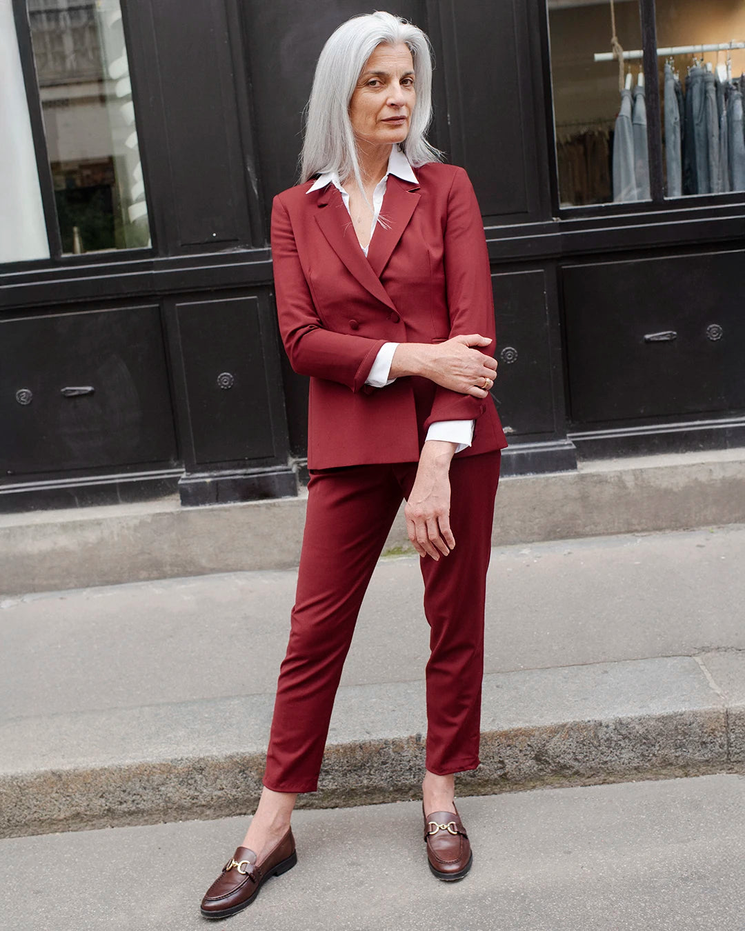 Pantalon carotte Casablanca - Grenat
