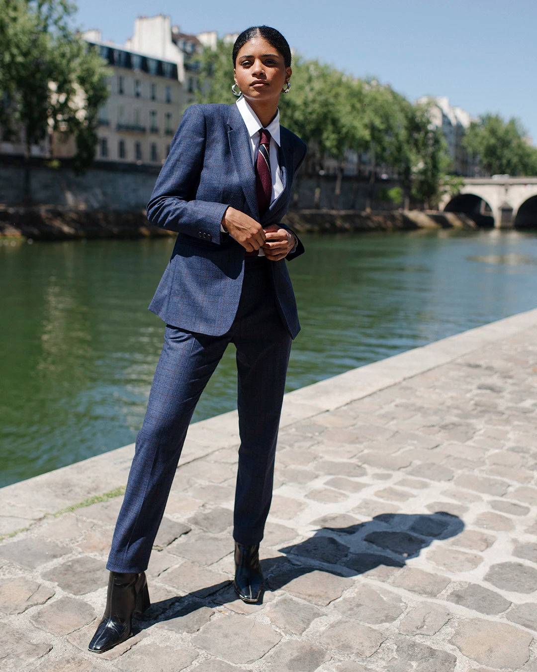 Prince of Wales slim pantsuit