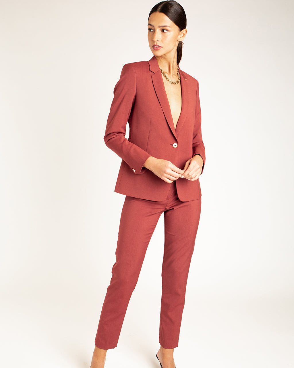 Pantalon Cigarette New-York - Rose Brique