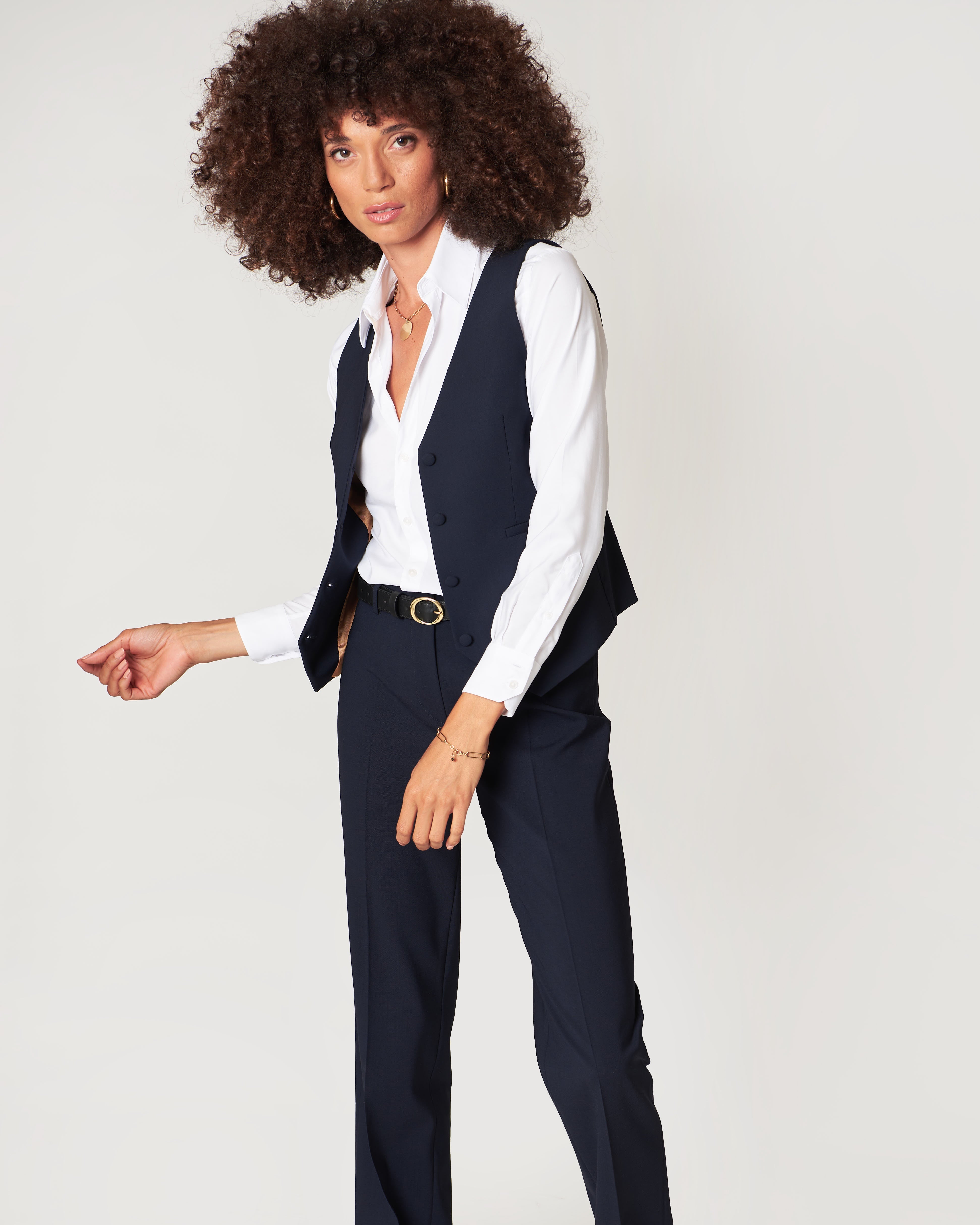 Berlin straight pants - Midnight Blue