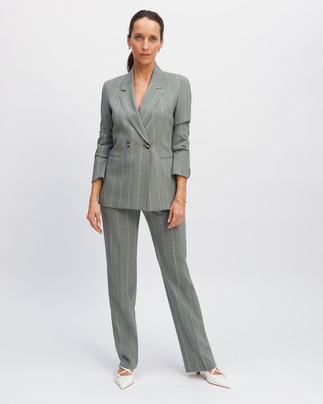 "Straight-cut-high-waist-lined-front-zip-close-with-hook-17H10-suit-for-women-paris-"