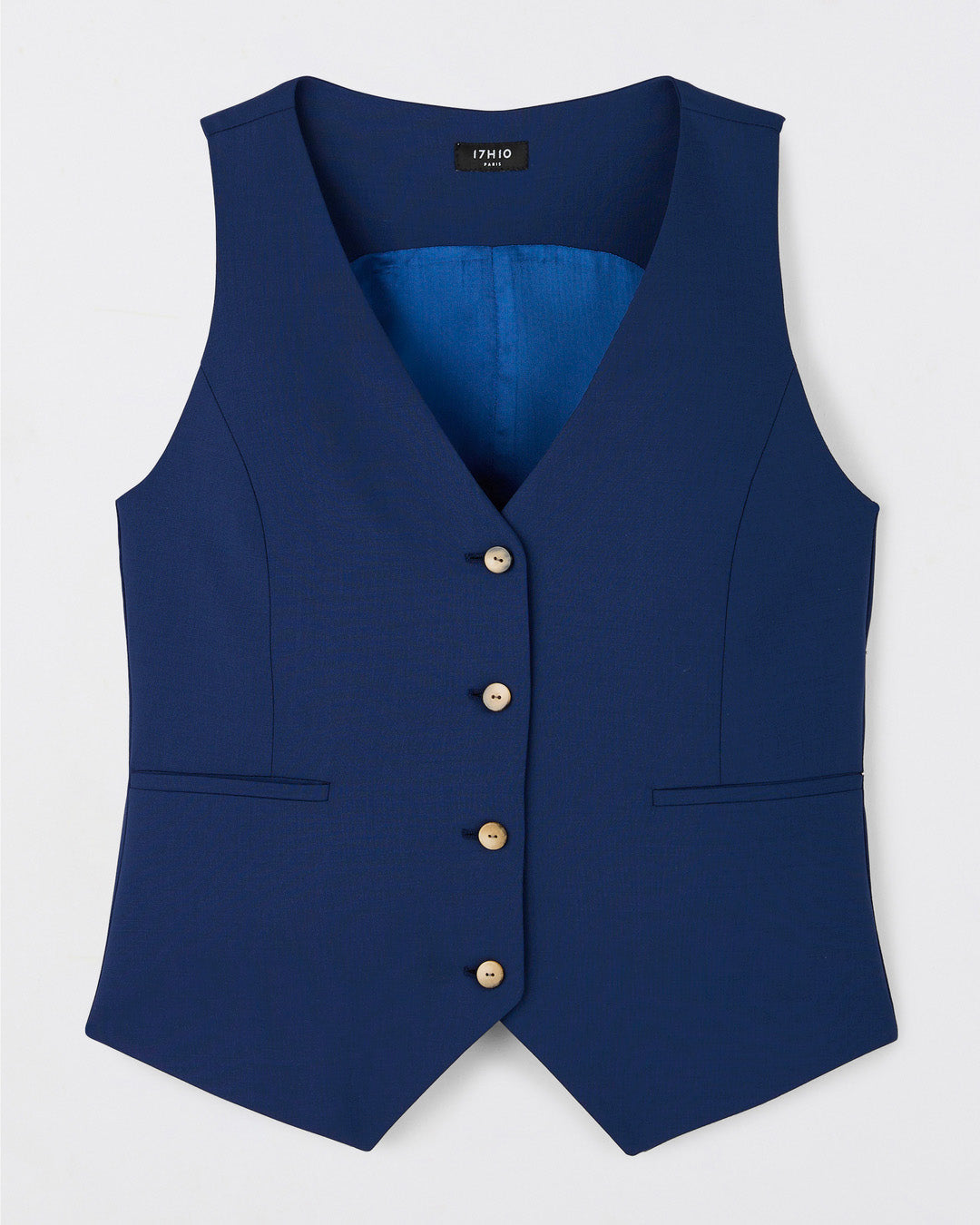 Lisbon sleeveless cardigan - Indigo blue