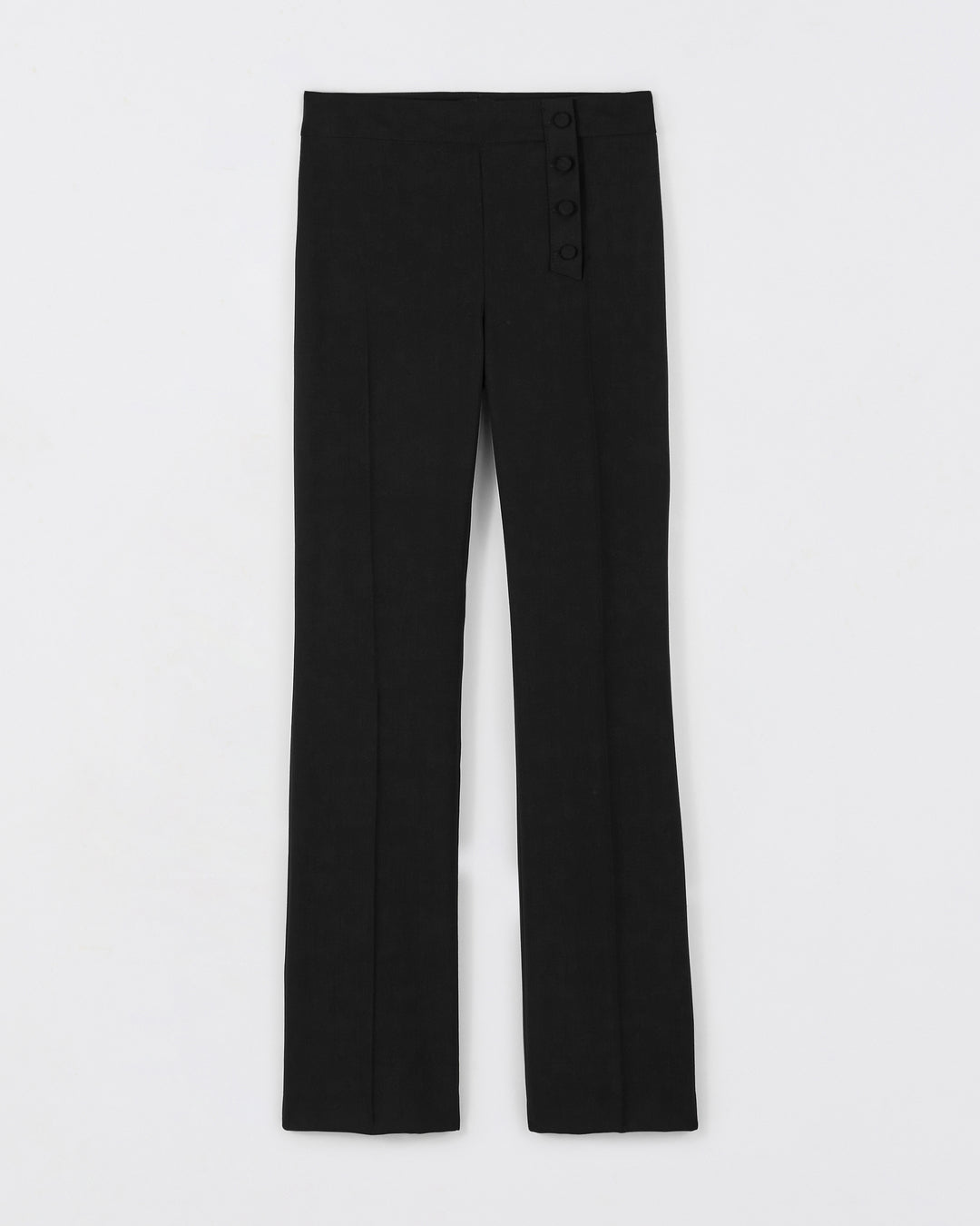 Trousers-waistcoat-black-High-waist-Clear-cut-flared-at-the-hip-Decoration-buttons-covered-asymmetrical-Zipper-side-17H10-women's-waistcoats-paris-