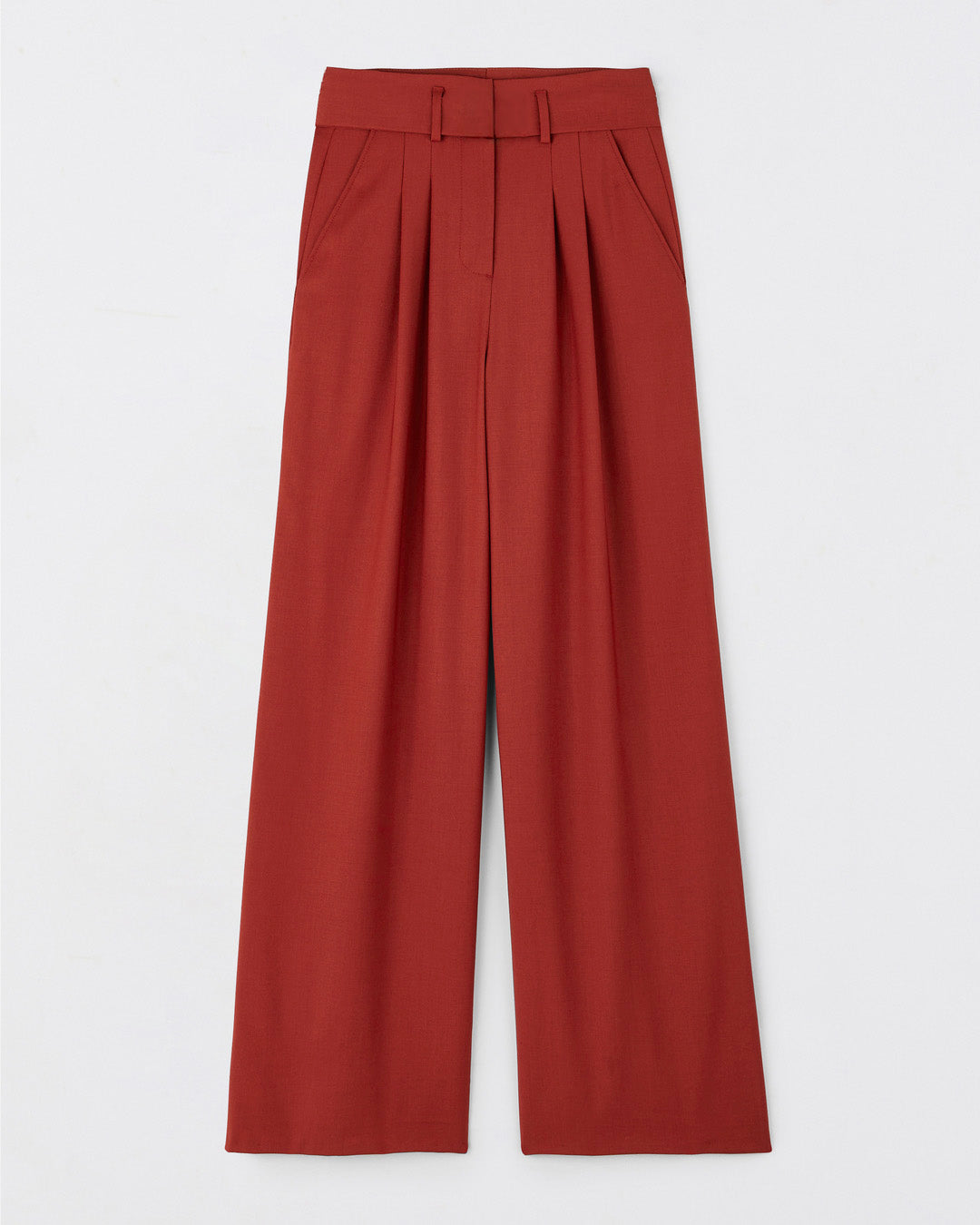 Bari wide-leg pants - Terracotta