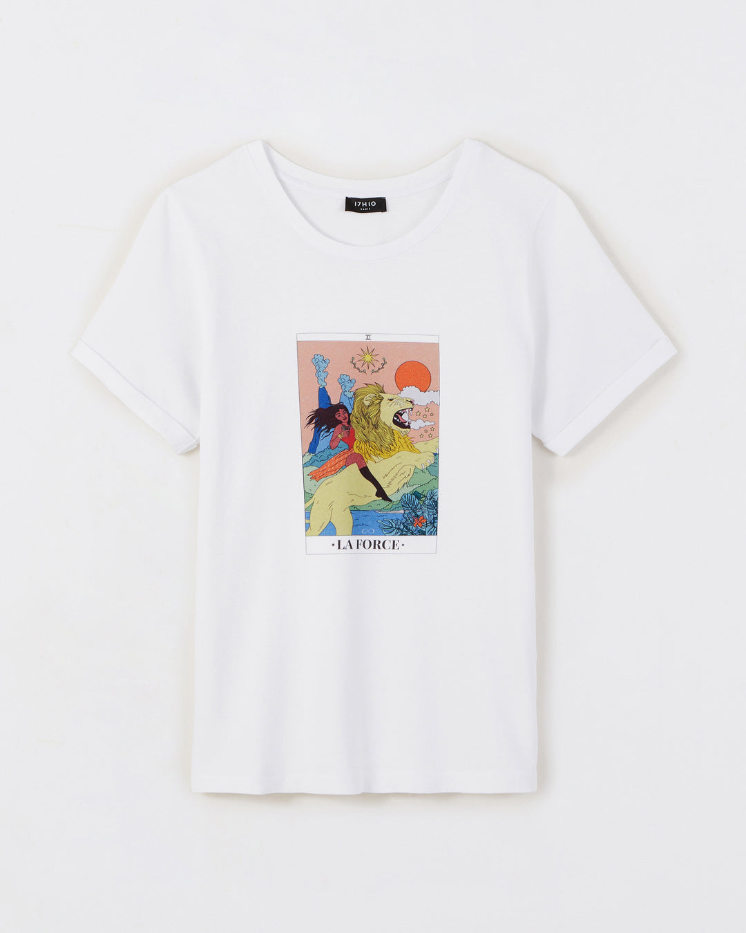 Tarot de Marseille illustrated T-shirt - Strength