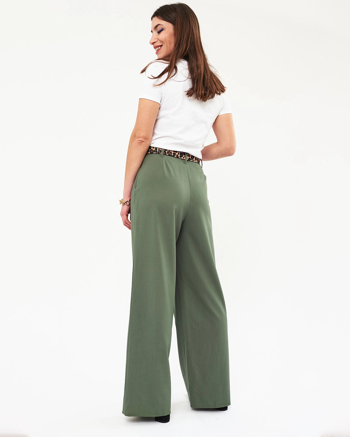 Panama palazzo pants - Lime