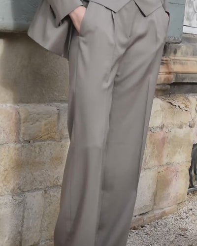 office-dress-suit-woman-pants-large-taupe-gilet-cardigan