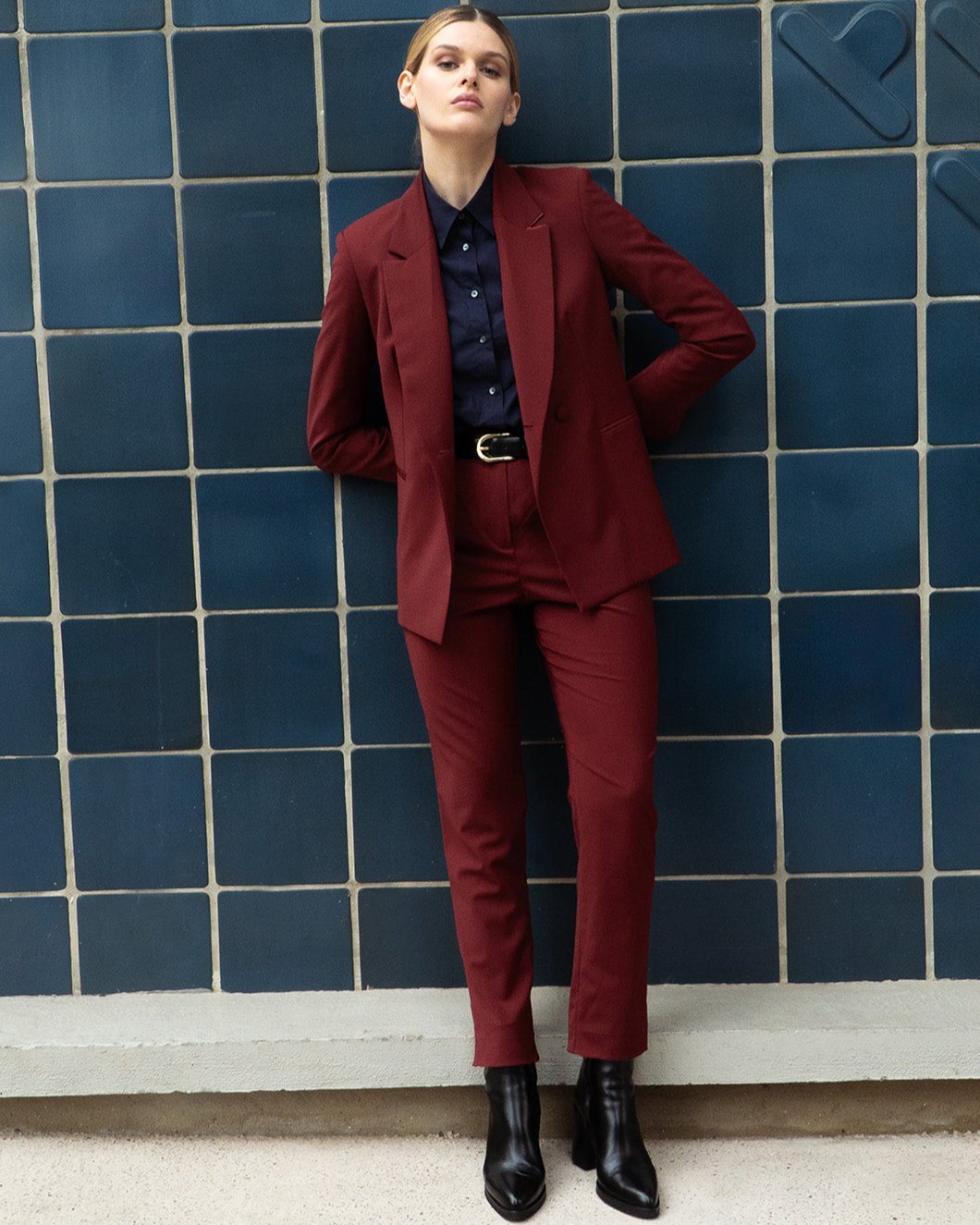 Casablanca Carrot Pants - Garnet