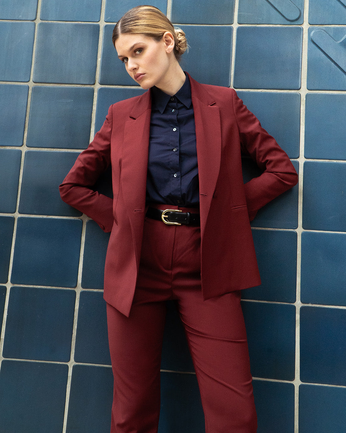 Casablanca Carrot Pants - Garnet
