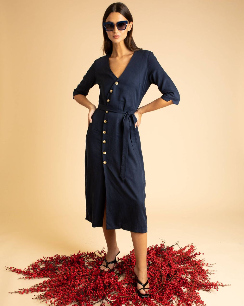 Delphes dress - Navy blue