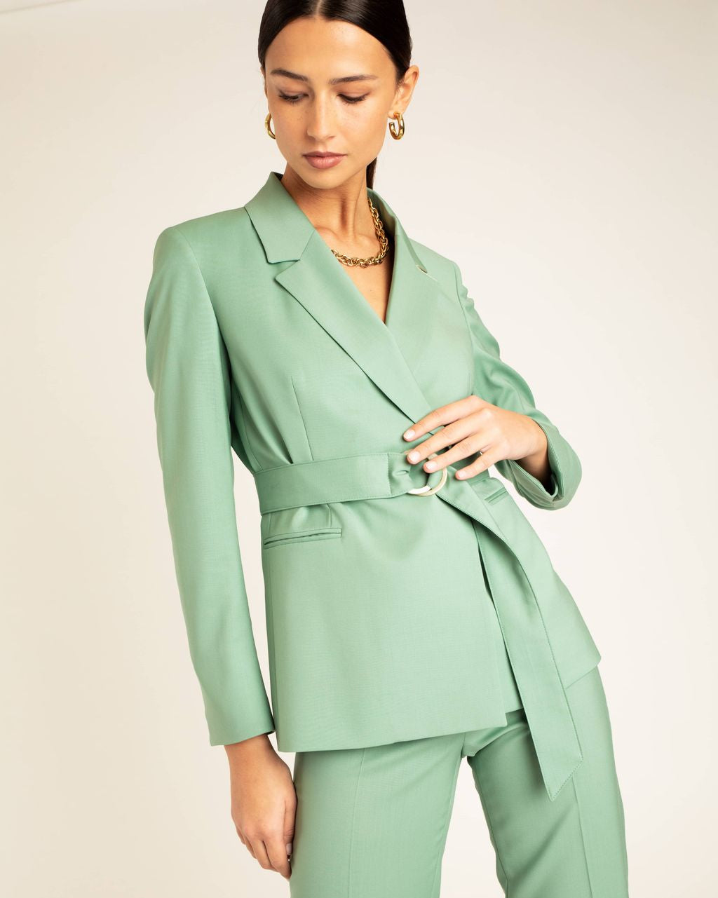 Olbia Belted Jacket - Pistachio