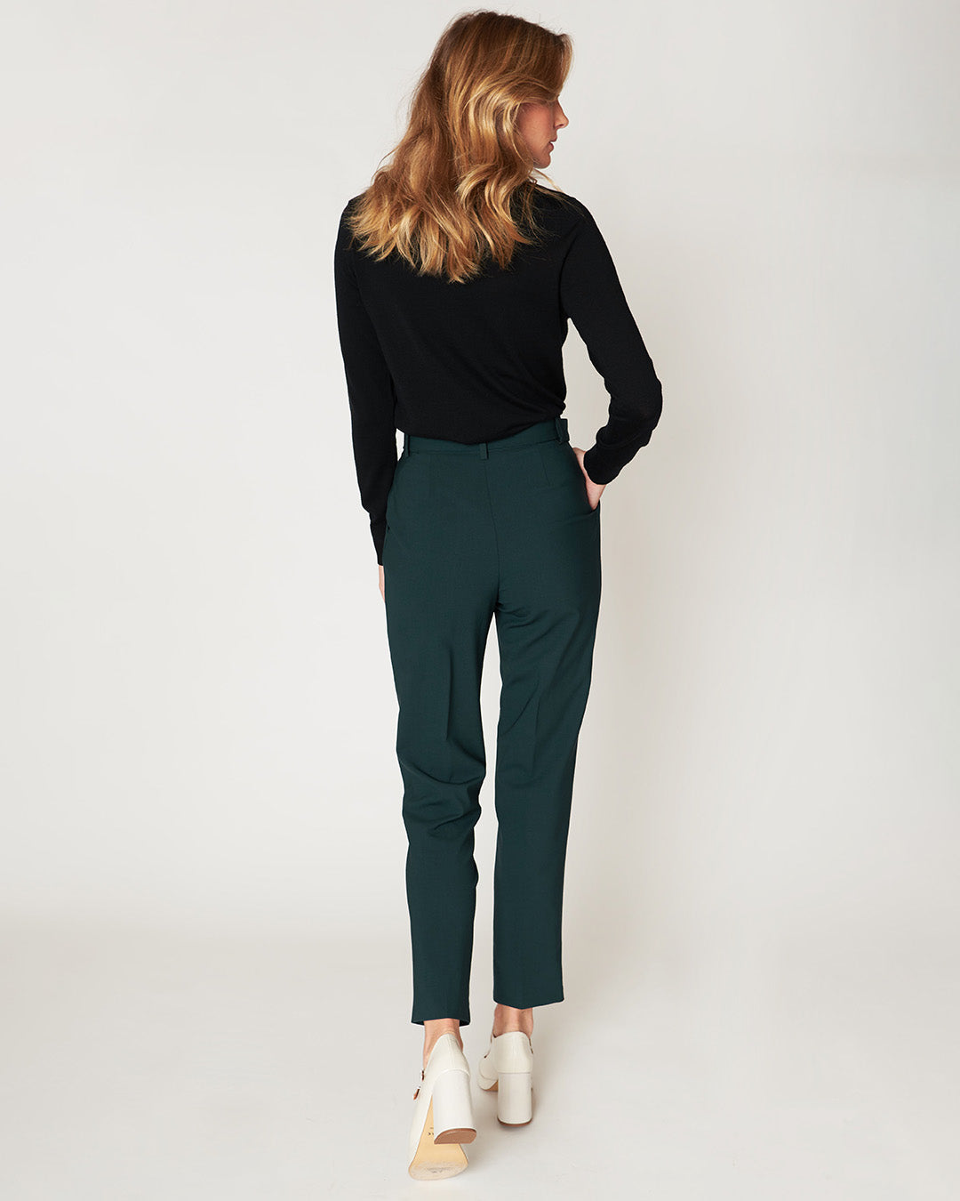 Pantalon carotte - Vert Bouteille