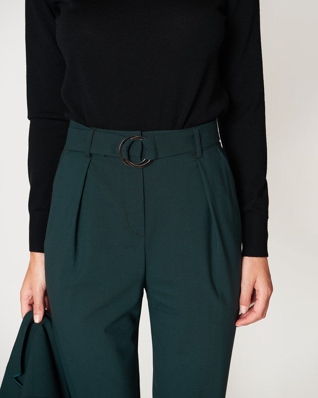 Pantalon carotte - Vert Bouteille