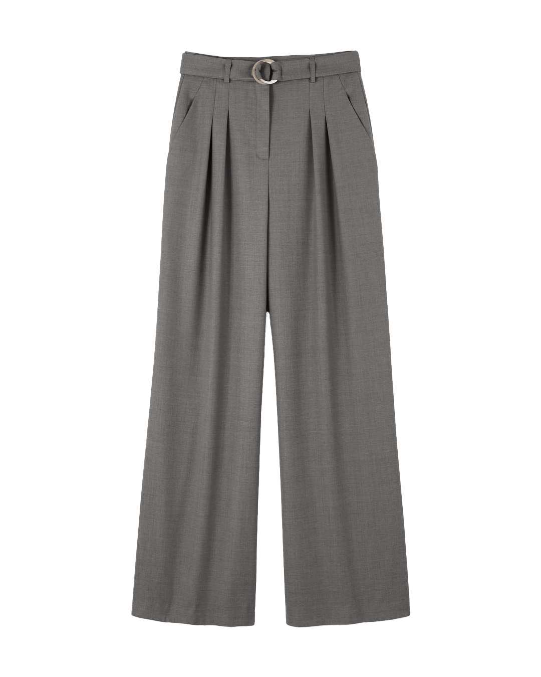 Tailleur gris - veste large & pantalon palazzo