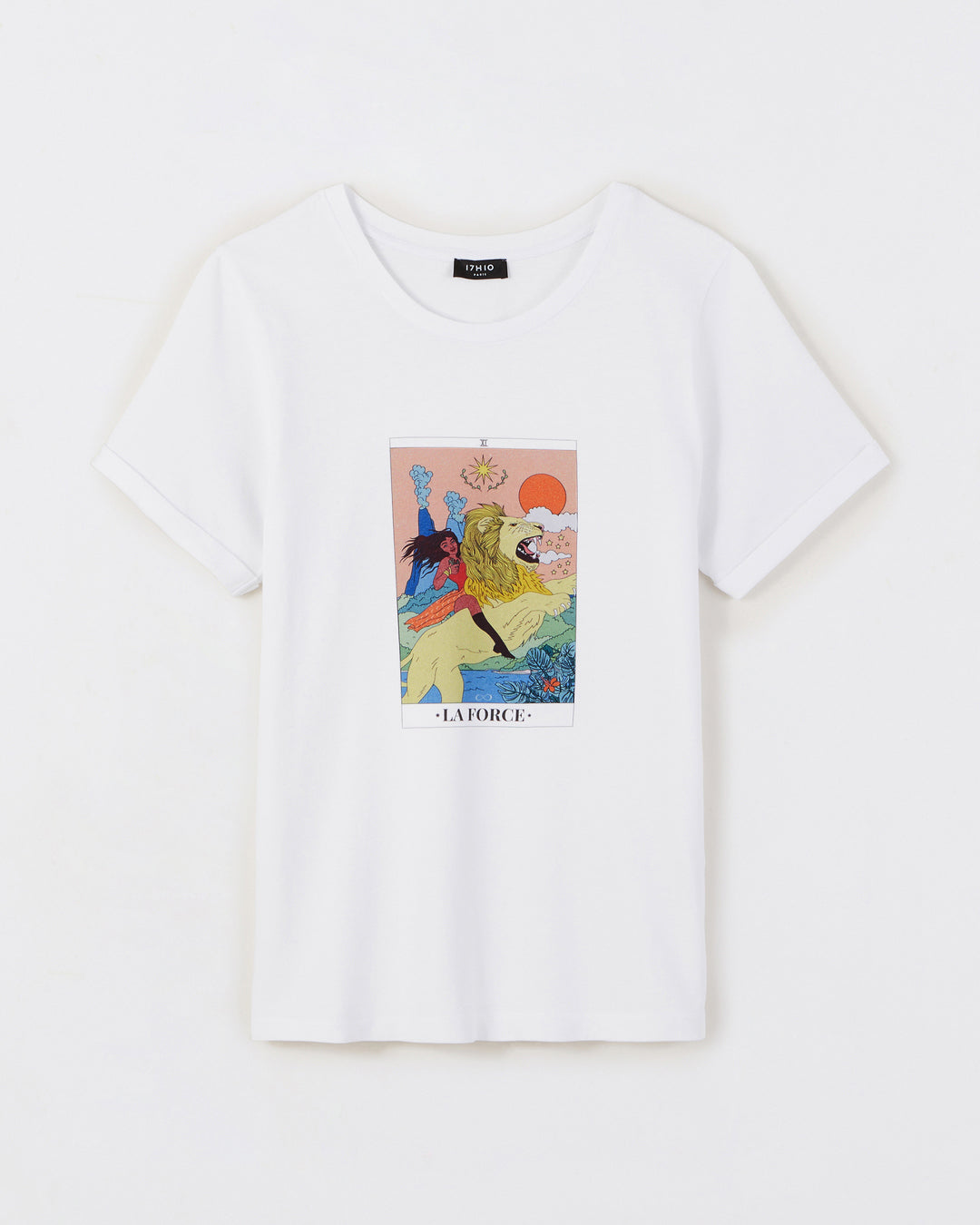 T-shirt illustré Tarot de Marseille - La force