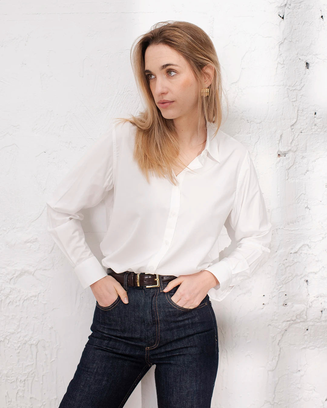 Chemise Hudson popeline - Blanche