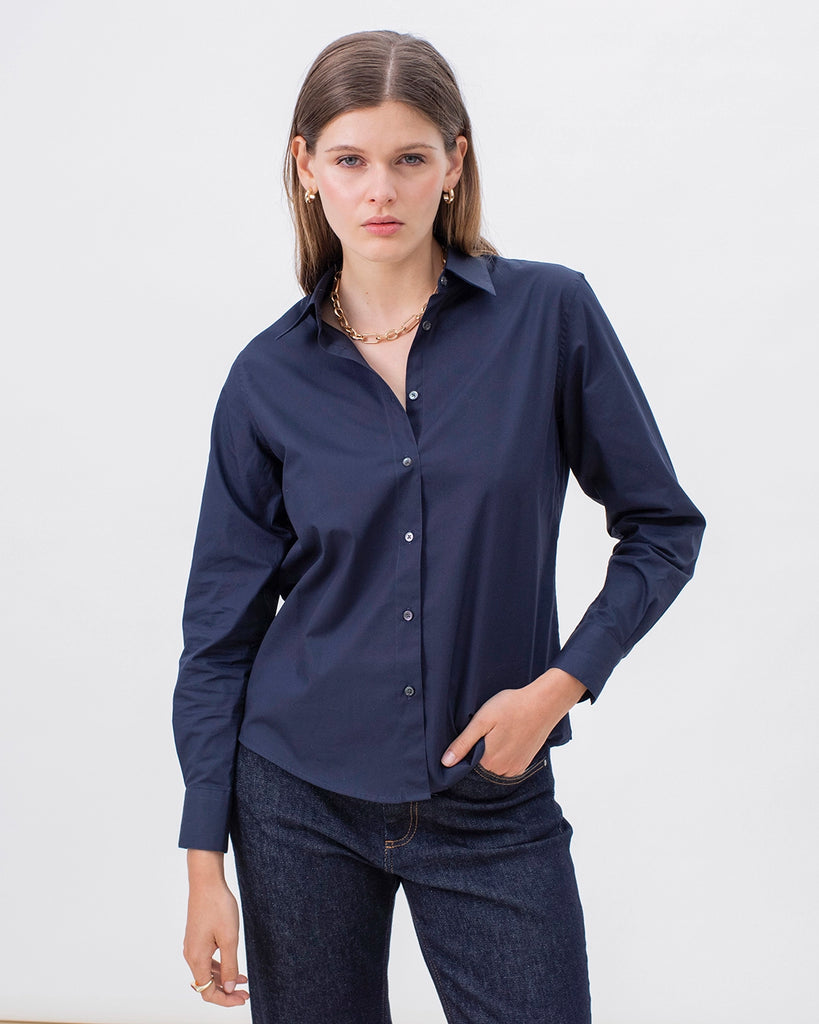 chemise-hudson-bleu-nuit-col-italien-popeline-de-coton-tailleur-pour-femme-1