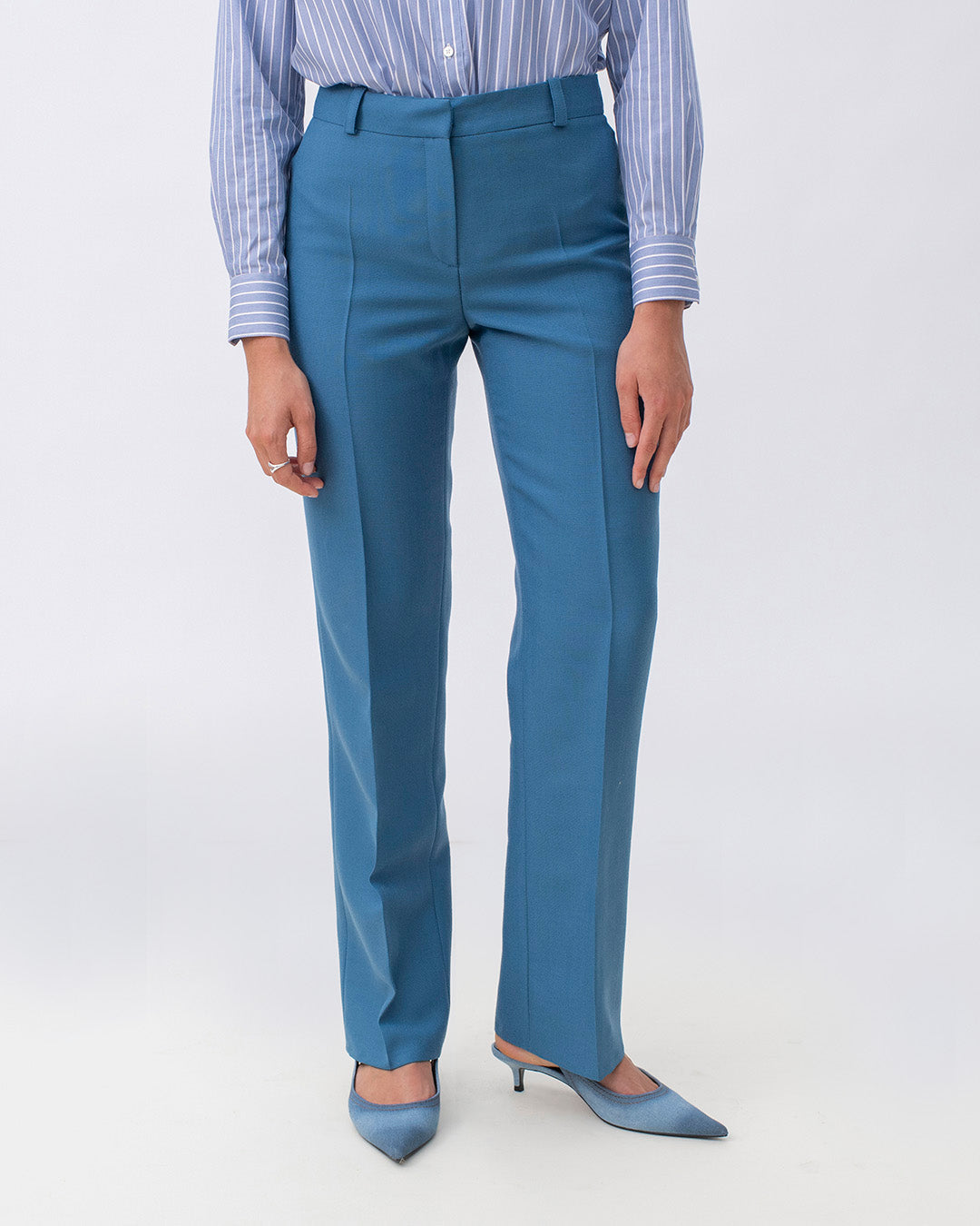 Pantalon droit - Bleu de Prusse