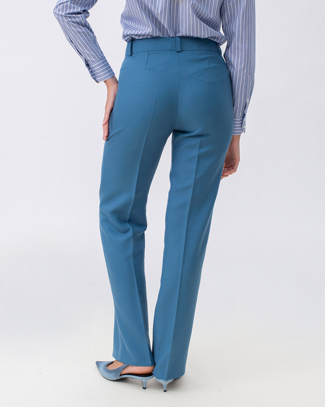 Pantalon droit - Bleu de Prusse