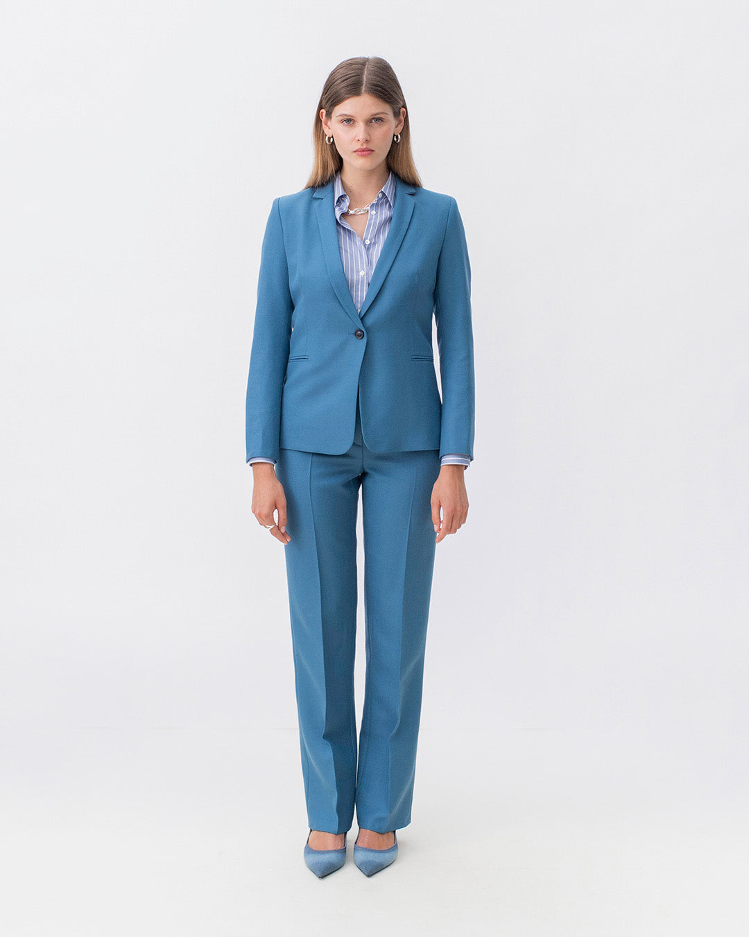 Pantalon droit - Bleu de Prusse