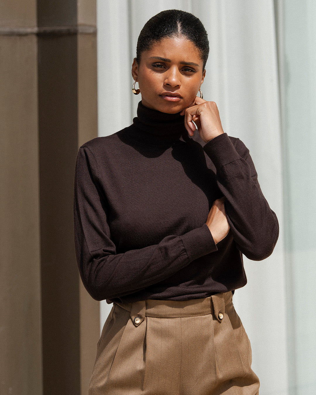 Col roulé Zurich - Marron