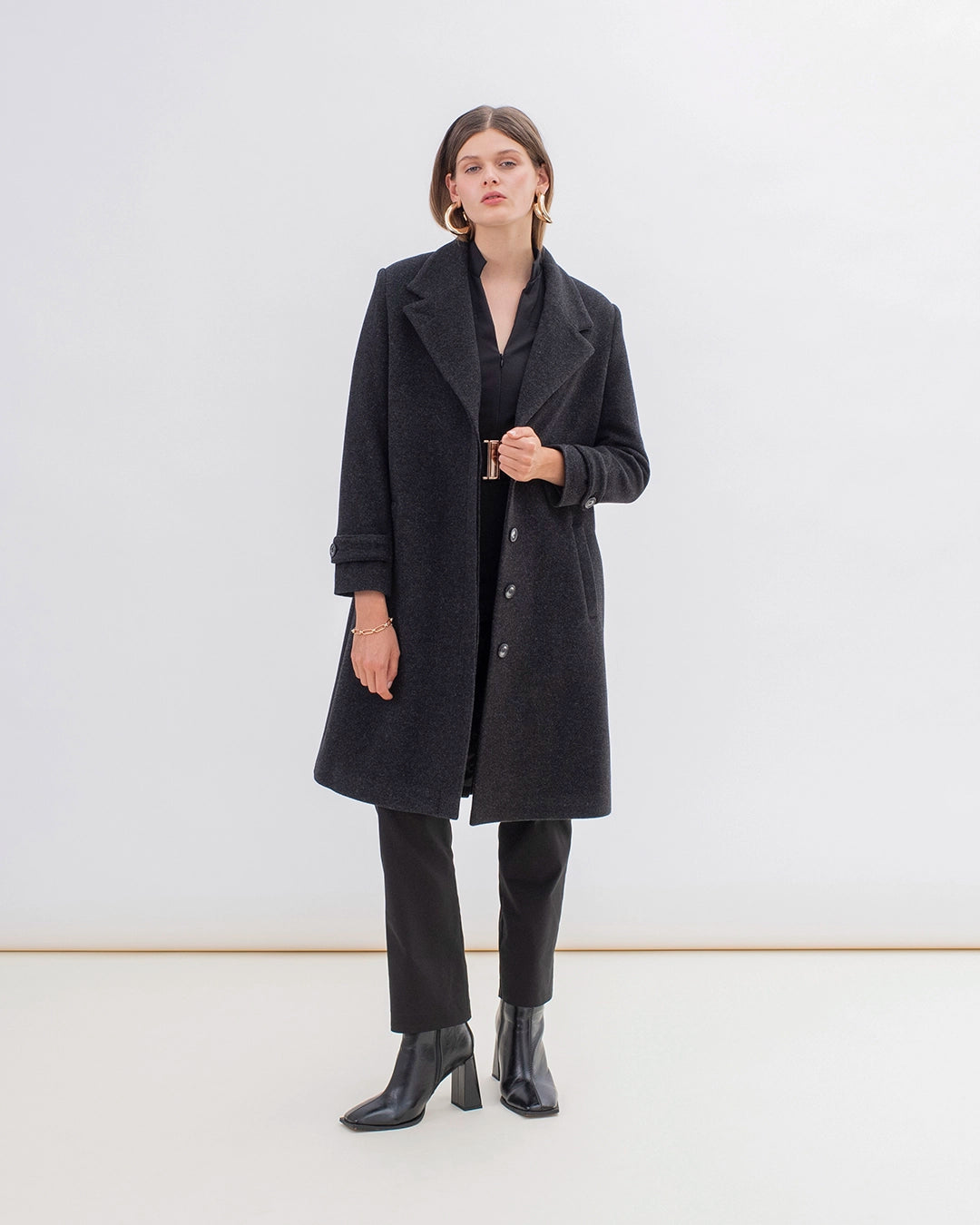 Manteau femme gris sales chiné