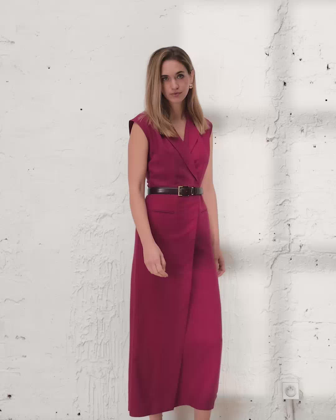robe longue rose pour le travail élégante et chic 